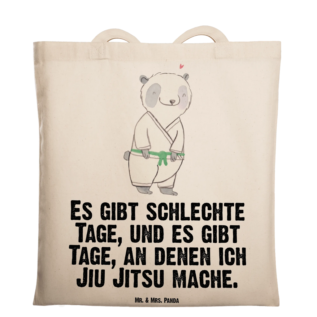 Tragetasche Panda Jiu Jitsu Beuteltasche, Beutel, Einkaufstasche, Jutebeutel, Stoffbeutel, Tasche, Shopper, Umhängetasche, Strandtasche, Schultertasche, Stofftasche, Tragetasche, Badetasche, Jutetasche, Einkaufstüte, Laptoptasche, Geschenk, Sport, Sportart, Hobby, Schenken, Danke, Dankeschön, Auszeichnung, Gewinn, Sportler, Jiu Jitsu, japanische Kampfkunst, Selbstverteidigung