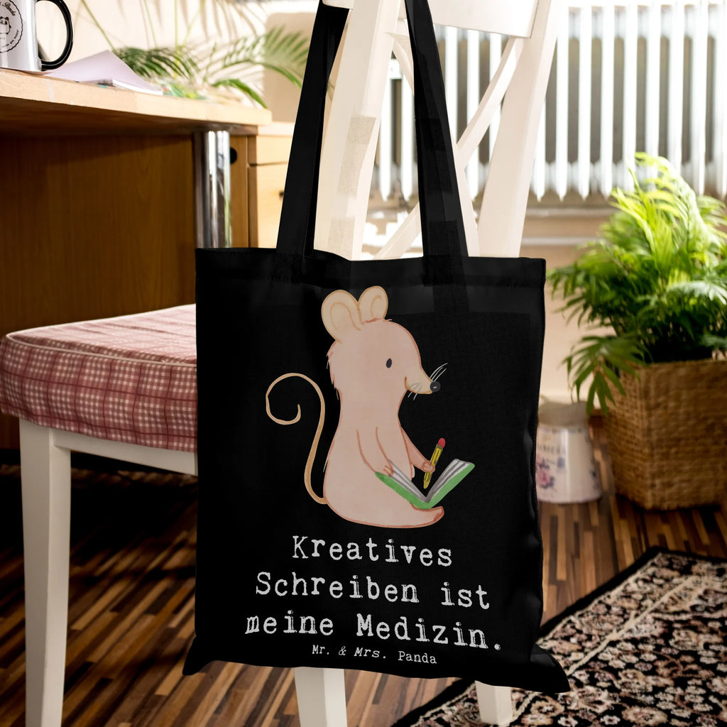 Tragetasche Maus Kreatives Schreiben Beuteltasche, Beutel, Einkaufstasche, Jutebeutel, Stoffbeutel, Tasche, Shopper, Umhängetasche, Strandtasche, Schultertasche, Stofftasche, Tragetasche, Badetasche, Jutetasche, Einkaufstüte, Laptoptasche, Geschenk, Sport, Sportart, Hobby, Schenken, Danke, Dankeschön, Auszeichnung, Gewinn, Sportler, Kreatives Schreiben, creative writing, Literatur schreiben