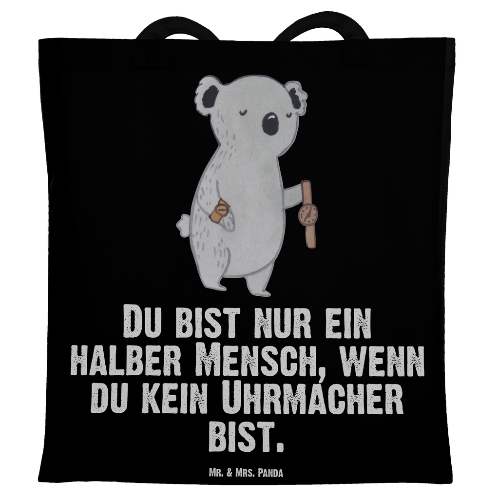 Tragetasche Uhrmacher mit Herz Beuteltasche, Beutel, Einkaufstasche, Jutebeutel, Stoffbeutel, Tasche, Shopper, Umhängetasche, Strandtasche, Schultertasche, Stofftasche, Tragetasche, Badetasche, Jutetasche, Einkaufstüte, Laptoptasche, Beruf, Ausbildung, Jubiläum, Abschied, Rente, Kollege, Kollegin, Geschenk, Schenken, Arbeitskollege, Mitarbeiter, Firma, Danke, Dankeschön