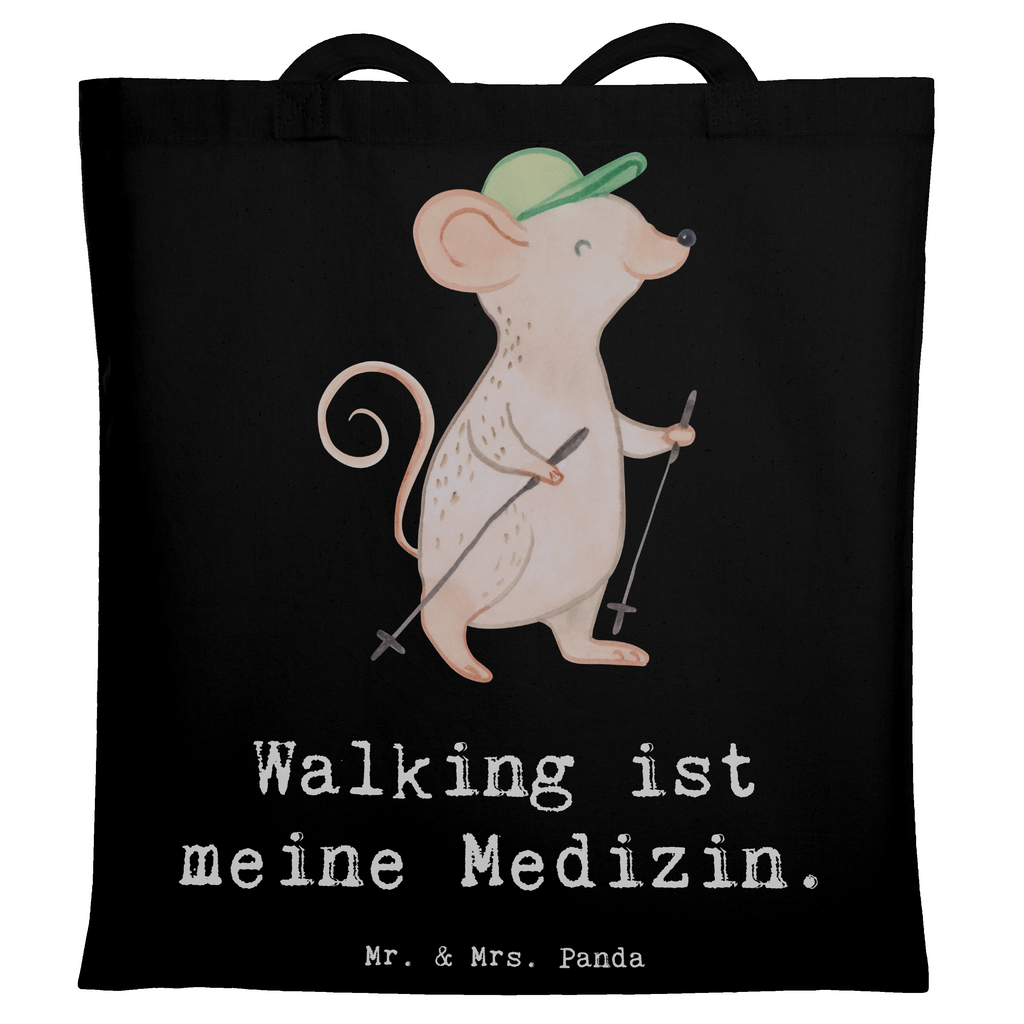 Tragetasche Maus Walking Beuteltasche, Beutel, Einkaufstasche, Jutebeutel, Stoffbeutel, Tasche, Shopper, Umhängetasche, Strandtasche, Schultertasche, Stofftasche, Tragetasche, Badetasche, Jutetasche, Einkaufstüte, Laptoptasche, Geschenk, Sport, Sportart, Hobby, Schenken, Danke, Dankeschön, Auszeichnung, Gewinn, Sportler, Walking, Walken, schnelles Gehen, Spazieren gehen