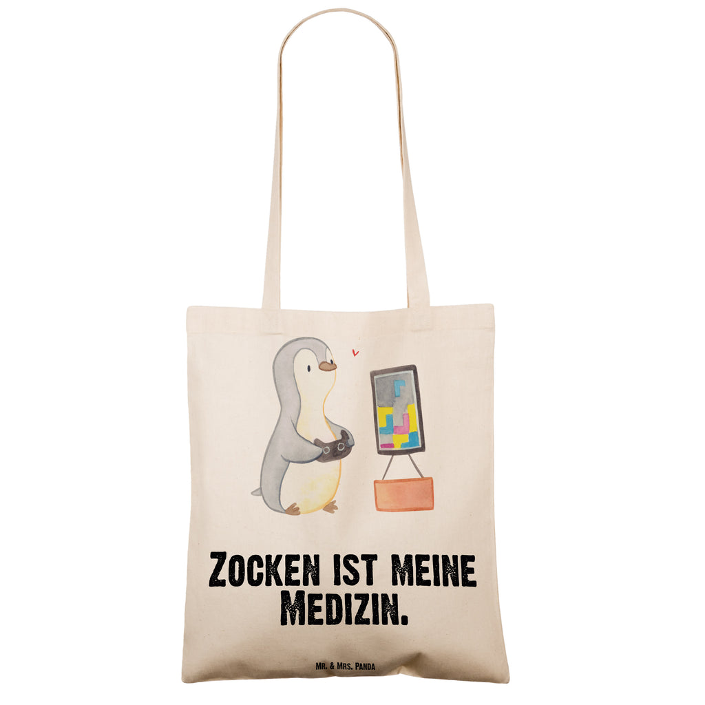 Tragetasche Pinguin Zocken Beuteltasche, Beutel, Einkaufstasche, Jutebeutel, Stoffbeutel, Tasche, Shopper, Umhängetasche, Strandtasche, Schultertasche, Stofftasche, Tragetasche, Badetasche, Jutetasche, Einkaufstüte, Laptoptasche, Geschenk, Sport, Sportart, Hobby, Schenken, Danke, Dankeschön, Auszeichnung, Gewinn, Sportler, Zocken, Gaming, Videospiele, Videogames