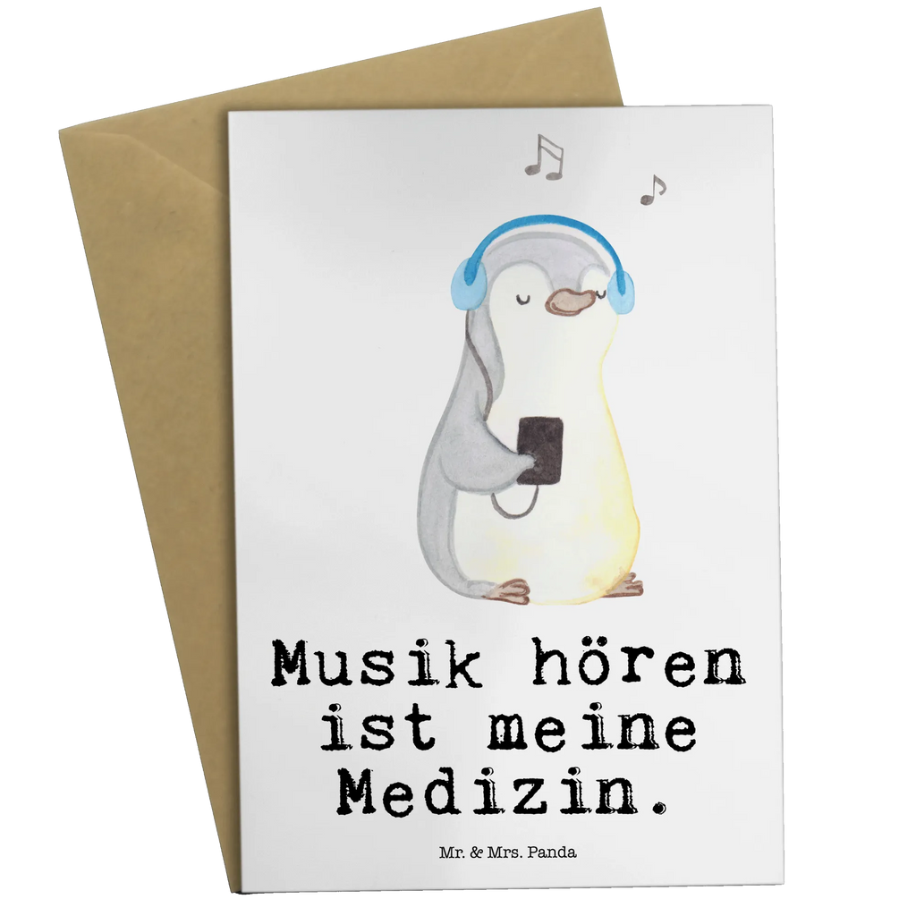 Grußkarte Pinguin Musik hören Grußkarte, Klappkarte, Einladungskarte, Glückwunschkarte, Hochzeitskarte, Geburtstagskarte, Karte, Ansichtskarten, Geschenk, Sport, Sportart, Hobby, Schenken, Danke, Dankeschön, Auszeichnung, Gewinn, Sportler, Musik hören, Lieblingssong