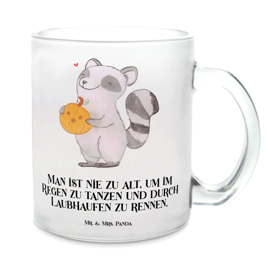 Teetasse Waschbär Kürbis Teetasse, Teeglas, Teebecher, Tasse mit Henkel, Tasse, Glas Teetasse, Teetasse aus Glas, Halloween, Deko, Martinssingen, Dekoration, Geschenke, Schenken, Halloween Deko, Trick or Treat, Süßes sonst gibt's saures, Waschbär, Kürbis