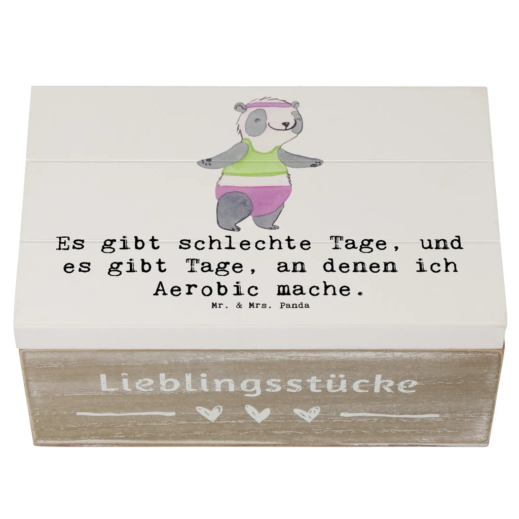 Holzkiste Panda Aerobic Holzkiste, Kiste, Schatzkiste, Truhe, Schatulle, XXL, Erinnerungsbox, Erinnerungskiste, Dekokiste, Aufbewahrungsbox, Geschenkbox, Geschenkdose, Geschenk, Sport, Sportart, Hobby, Schenken, Danke, Dankeschön, Auszeichnung, Gewinn, Sportler, Aerobic, Aerobic Fitness, Fitnessstudio