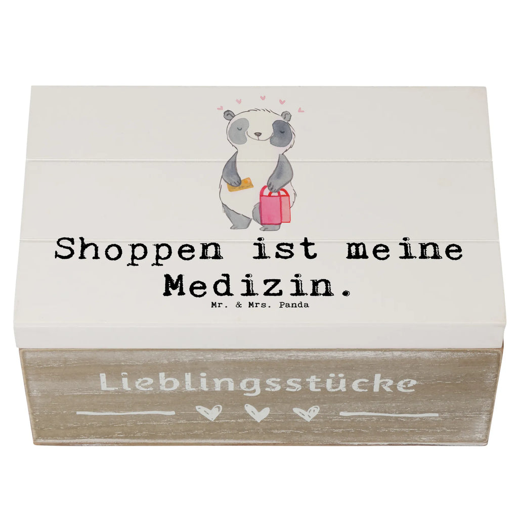 Holzkiste Panda Shopping Holzkiste, Kiste, Schatzkiste, Truhe, Schatulle, XXL, Erinnerungsbox, Erinnerungskiste, Dekokiste, Aufbewahrungsbox, Geschenkbox, Geschenkdose, Geschenk, Sport, Sportart, Hobby, Schenken, Danke, Dankeschön, Auszeichnung, Gewinn, Sportler, Shopping, shoppen, einkaufen