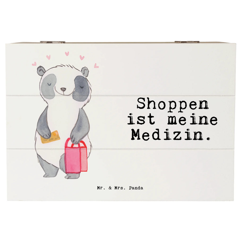 Holzkiste Panda Shopping Holzkiste, Kiste, Schatzkiste, Truhe, Schatulle, XXL, Erinnerungsbox, Erinnerungskiste, Dekokiste, Aufbewahrungsbox, Geschenkbox, Geschenkdose, Geschenk, Sport, Sportart, Hobby, Schenken, Danke, Dankeschön, Auszeichnung, Gewinn, Sportler, Shopping, shoppen, einkaufen