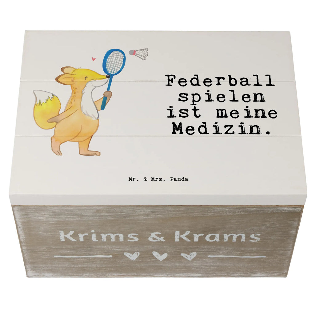 Holzkiste Fuchs Federball spielen Holzkiste, Kiste, Schatzkiste, Truhe, Schatulle, XXL, Erinnerungsbox, Erinnerungskiste, Dekokiste, Aufbewahrungsbox, Geschenkbox, Geschenkdose, Geschenk, Sport, Sportart, Hobby, Schenken, Danke, Dankeschön, Auszeichnung, Gewinn, Sportler, Federball spielen, Badminton