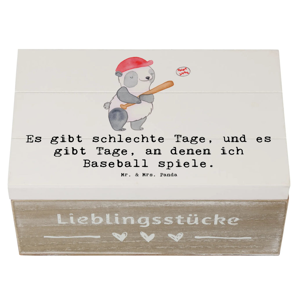 Holzkiste Panda Baseball spielen Holzkiste, Kiste, Schatzkiste, Truhe, Schatulle, XXL, Erinnerungsbox, Erinnerungskiste, Dekokiste, Aufbewahrungsbox, Geschenkbox, Geschenkdose, Geschenk, Sport, Sportart, Hobby, Schenken, Danke, Dankeschön, Auszeichnung, Gewinn, Sportler, Baseball spielen, Baseball Spielen, Baseball Match, Ballsport, Baseballplatz, Baseballverein