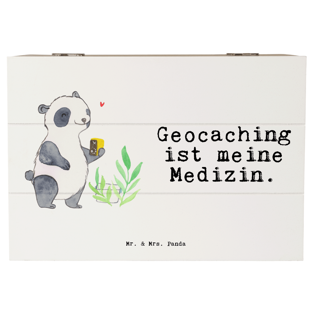 Holzkiste Panda Geocaching Medizin Holzkiste, Kiste, Schatzkiste, Truhe, Schatulle, XXL, Erinnerungsbox, Erinnerungskiste, Dekokiste, Aufbewahrungsbox, Geschenkbox, Geschenkdose, Geschenk, Sport, Sportart, Hobby, Schenken, Danke, Dankeschön, Auszeichnung, Gewinn, Sportler, Geocaching, Schatzsuchen, GPS Schnitzeljagd, Opencaching