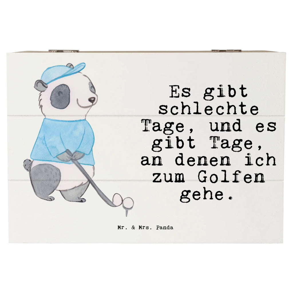 Holzkiste Panda Golfen Holzkiste, Kiste, Schatzkiste, Truhe, Schatulle, XXL, Erinnerungsbox, Erinnerungskiste, Dekokiste, Aufbewahrungsbox, Geschenkbox, Geschenkdose, Geschenk, Sport, Sportart, Hobby, Schenken, Danke, Dankeschön, Auszeichnung, Gewinn, Sportler, Golfen, Golf spielen, Golfplatz, Golfturnier, Golf Verein