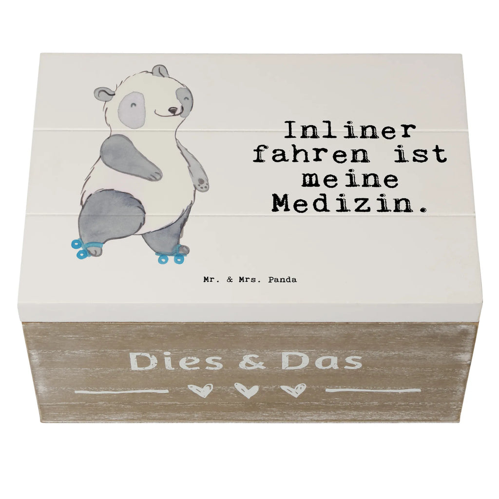 Holzkiste Panda Inliner fahren Holzkiste, Kiste, Schatzkiste, Truhe, Schatulle, XXL, Erinnerungsbox, Erinnerungskiste, Dekokiste, Aufbewahrungsbox, Geschenkbox, Geschenkdose, Geschenk, Sport, Sportart, Hobby, Schenken, Danke, Dankeschön, Auszeichnung, Gewinn, Sportler, Inliner fahren, Rollschuh fahren, Rollerblades, inlinern