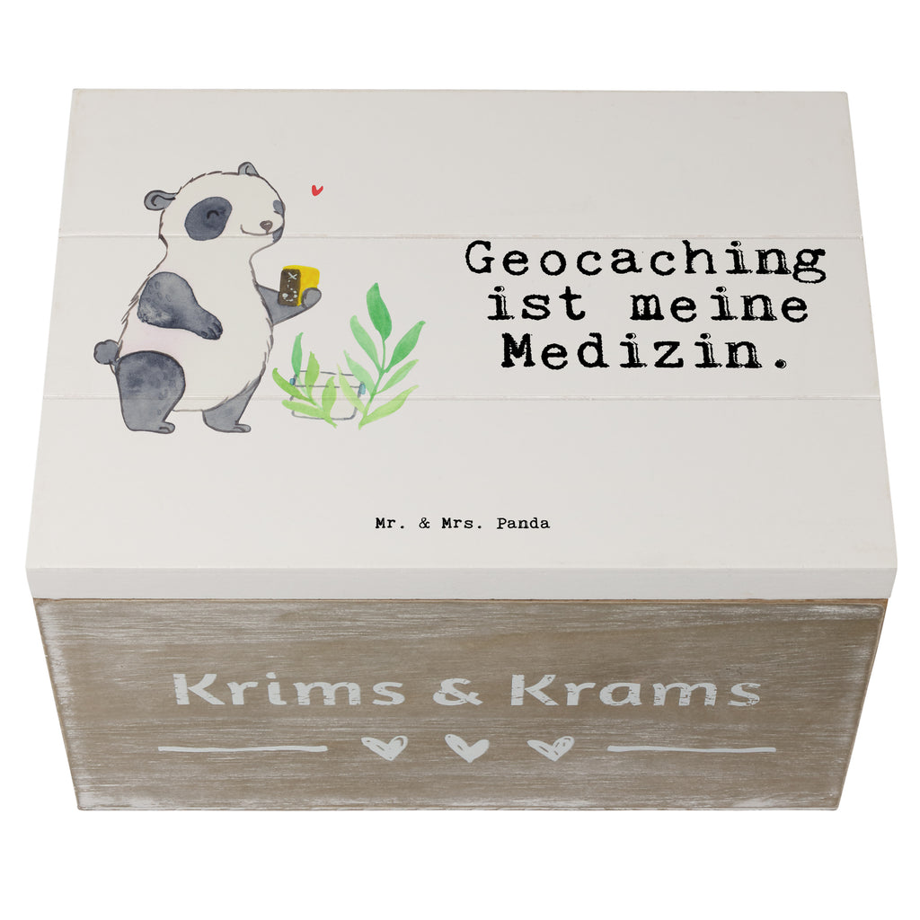 Holzkiste Panda Geocaching Medizin Holzkiste, Kiste, Schatzkiste, Truhe, Schatulle, XXL, Erinnerungsbox, Erinnerungskiste, Dekokiste, Aufbewahrungsbox, Geschenkbox, Geschenkdose, Geschenk, Sport, Sportart, Hobby, Schenken, Danke, Dankeschön, Auszeichnung, Gewinn, Sportler, Geocaching, Schatzsuchen, GPS Schnitzeljagd, Opencaching