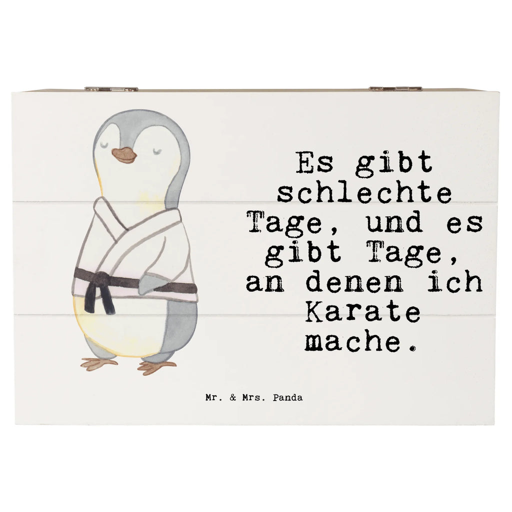 Holzkiste Pinguin Karate Holzkiste, Kiste, Schatzkiste, Truhe, Schatulle, XXL, Erinnerungsbox, Erinnerungskiste, Dekokiste, Aufbewahrungsbox, Geschenkbox, Geschenkdose, Geschenk, Sport, Sportart, Hobby, Schenken, Danke, Dankeschön, Auszeichnung, Gewinn, Sportler, Karate, Kampfsportart, Selbstverteidigung, Kampfkunst, Karate Verein