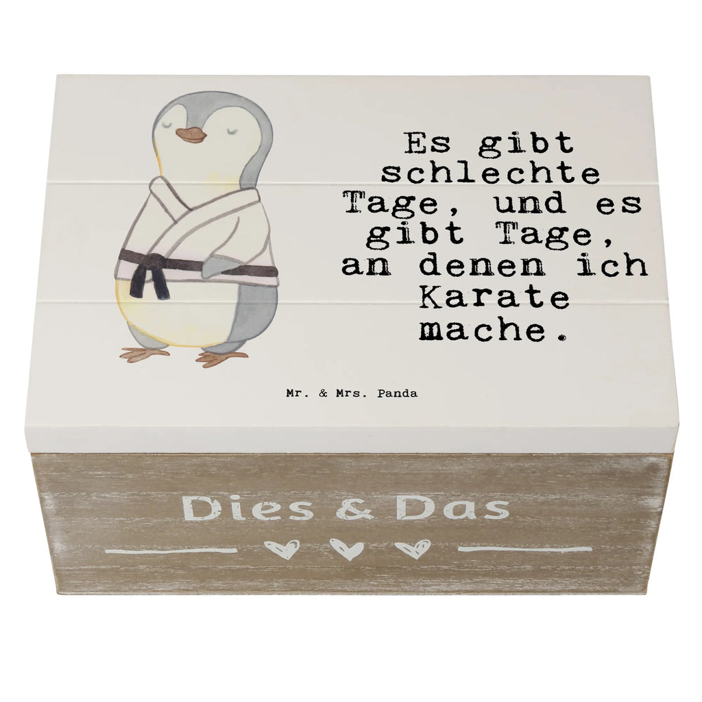 Holzkiste Pinguin Karate Holzkiste, Kiste, Schatzkiste, Truhe, Schatulle, XXL, Erinnerungsbox, Erinnerungskiste, Dekokiste, Aufbewahrungsbox, Geschenkbox, Geschenkdose, Geschenk, Sport, Sportart, Hobby, Schenken, Danke, Dankeschön, Auszeichnung, Gewinn, Sportler, Karate, Kampfsportart, Selbstverteidigung, Kampfkunst, Karate Verein