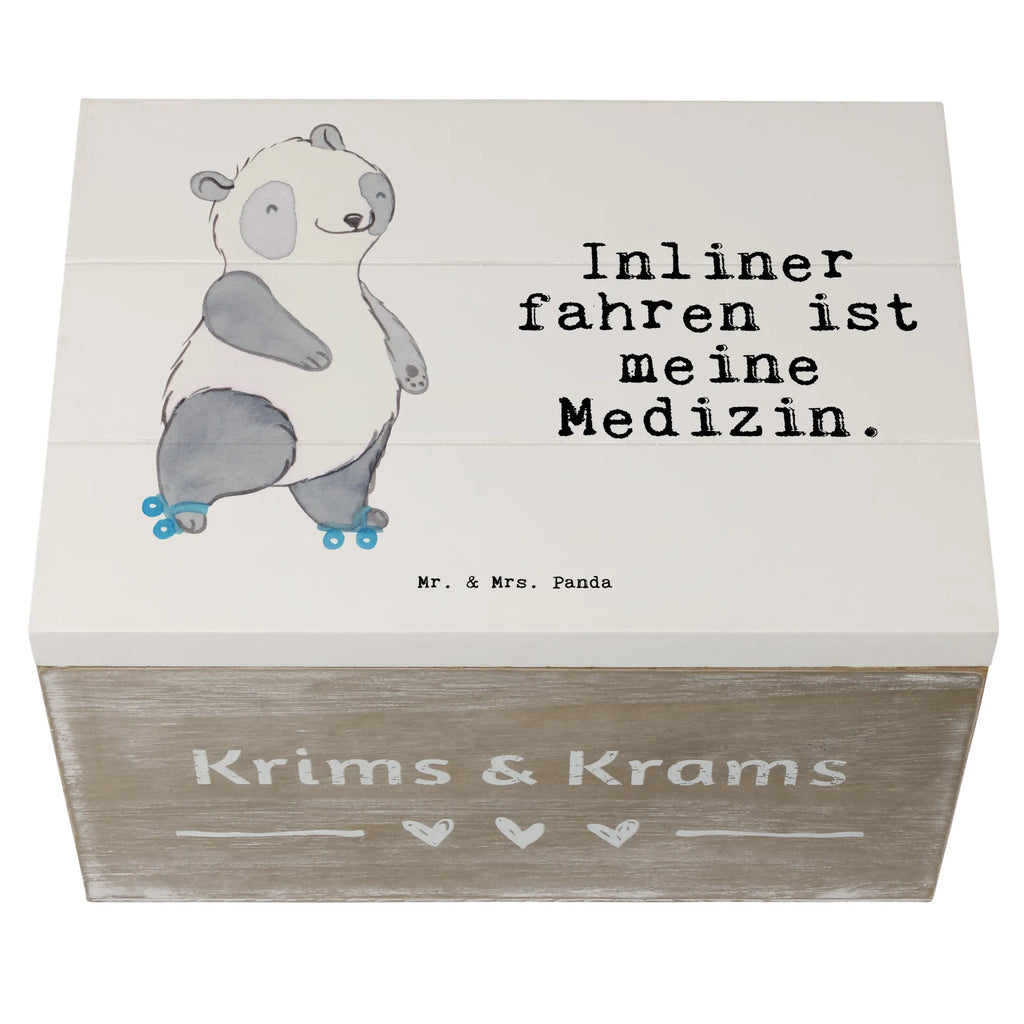 Holzkiste Panda Inliner fahren Holzkiste, Kiste, Schatzkiste, Truhe, Schatulle, XXL, Erinnerungsbox, Erinnerungskiste, Dekokiste, Aufbewahrungsbox, Geschenkbox, Geschenkdose, Geschenk, Sport, Sportart, Hobby, Schenken, Danke, Dankeschön, Auszeichnung, Gewinn, Sportler, Inliner fahren, Rollschuh fahren, Rollerblades, inlinern