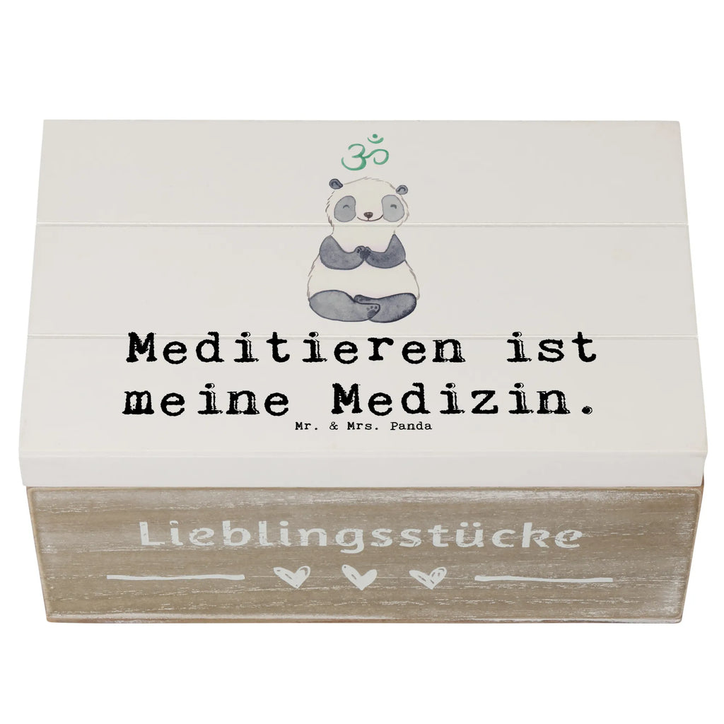 Holzkiste Panda Meditieren Holzkiste, Kiste, Schatzkiste, Truhe, Schatulle, XXL, Erinnerungsbox, Erinnerungskiste, Dekokiste, Aufbewahrungsbox, Geschenkbox, Geschenkdose, Geschenk, Sport, Sportart, Hobby, Schenken, Danke, Dankeschön, Auszeichnung, Gewinn, Sportler, Meditieren, Meditation, Meditationskurs