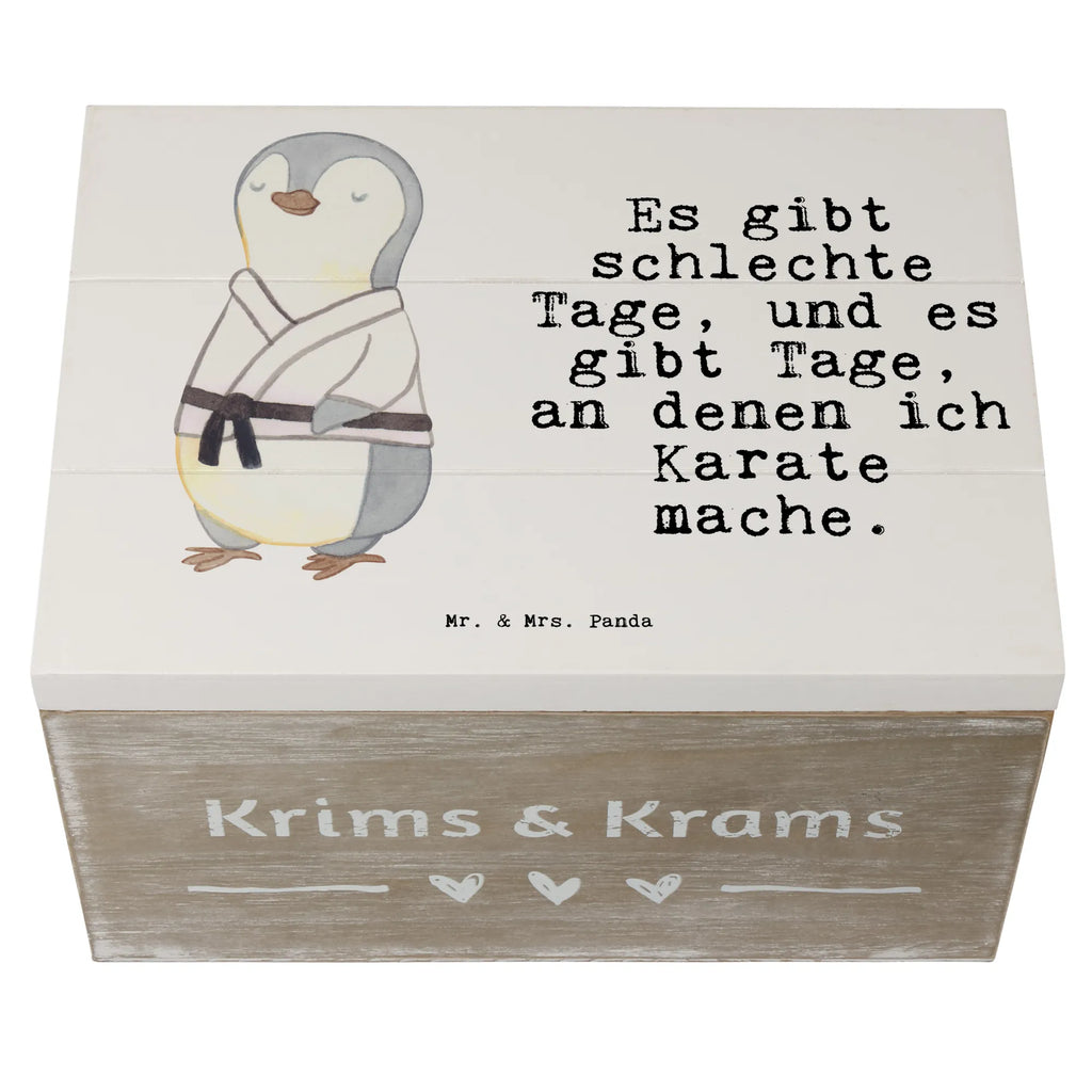 Holzkiste Pinguin Karate Holzkiste, Kiste, Schatzkiste, Truhe, Schatulle, XXL, Erinnerungsbox, Erinnerungskiste, Dekokiste, Aufbewahrungsbox, Geschenkbox, Geschenkdose, Geschenk, Sport, Sportart, Hobby, Schenken, Danke, Dankeschön, Auszeichnung, Gewinn, Sportler, Karate, Kampfsportart, Selbstverteidigung, Kampfkunst, Karate Verein