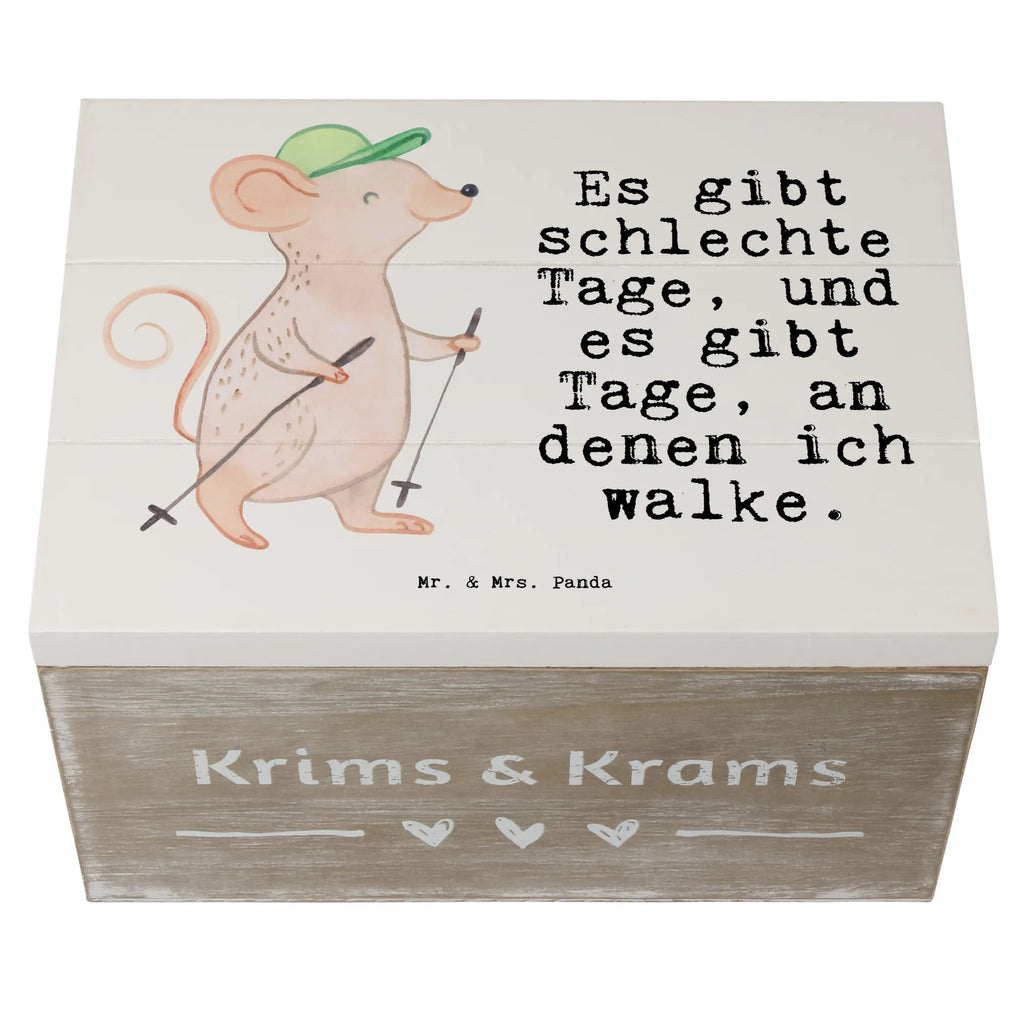 Holzkiste Maus Walking Holzkiste, Kiste, Schatzkiste, Truhe, Schatulle, XXL, Erinnerungsbox, Erinnerungskiste, Dekokiste, Aufbewahrungsbox, Geschenkbox, Geschenkdose, Geschenk, Sport, Sportart, Hobby, Schenken, Danke, Dankeschön, Auszeichnung, Gewinn, Sportler, Walking, Walken, schnelles Gehen, Spazieren gehen