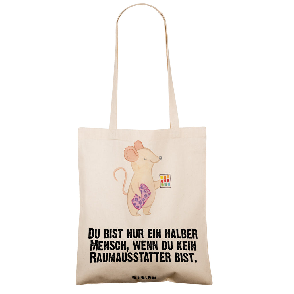 Tragetasche Raumausstatter mit Herz Beuteltasche, Beutel, Einkaufstasche, Jutebeutel, Stoffbeutel, Tasche, Shopper, Umhängetasche, Strandtasche, Schultertasche, Stofftasche, Tragetasche, Badetasche, Jutetasche, Einkaufstüte, Laptoptasche, Beruf, Ausbildung, Jubiläum, Abschied, Rente, Kollege, Kollegin, Geschenk, Schenken, Arbeitskollege, Mitarbeiter, Firma, Danke, Dankeschön