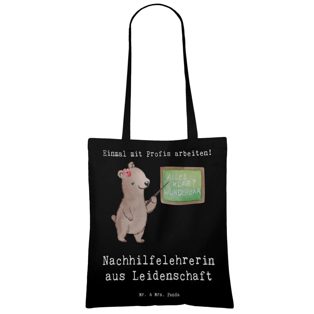 Tragetasche Nachhilfelehrerin aus Leidenschaft Beuteltasche, Beutel, Einkaufstasche, Jutebeutel, Stoffbeutel, Tasche, Shopper, Umhängetasche, Strandtasche, Schultertasche, Stofftasche, Tragetasche, Badetasche, Jutetasche, Einkaufstüte, Laptoptasche, Beruf, Ausbildung, Jubiläum, Abschied, Rente, Kollege, Kollegin, Geschenk, Schenken, Arbeitskollege, Mitarbeiter, Firma, Danke, Dankeschön, Nachhilfelehrerin, Nachhilfeschule, Nachhilfeunterricht