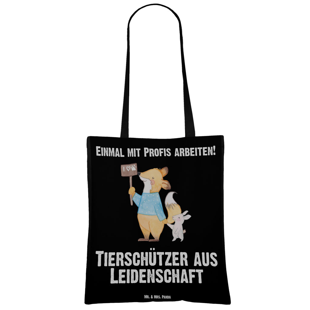 Tragetasche Tierschützer aus Leidenschaft Beuteltasche, Beutel, Einkaufstasche, Jutebeutel, Stoffbeutel, Tasche, Shopper, Umhängetasche, Strandtasche, Schultertasche, Stofftasche, Tragetasche, Badetasche, Jutetasche, Einkaufstüte, Laptoptasche, Beruf, Ausbildung, Jubiläum, Abschied, Rente, Kollege, Kollegin, Geschenk, Schenken, Arbeitskollege, Mitarbeiter, Firma, Danke, Dankeschön