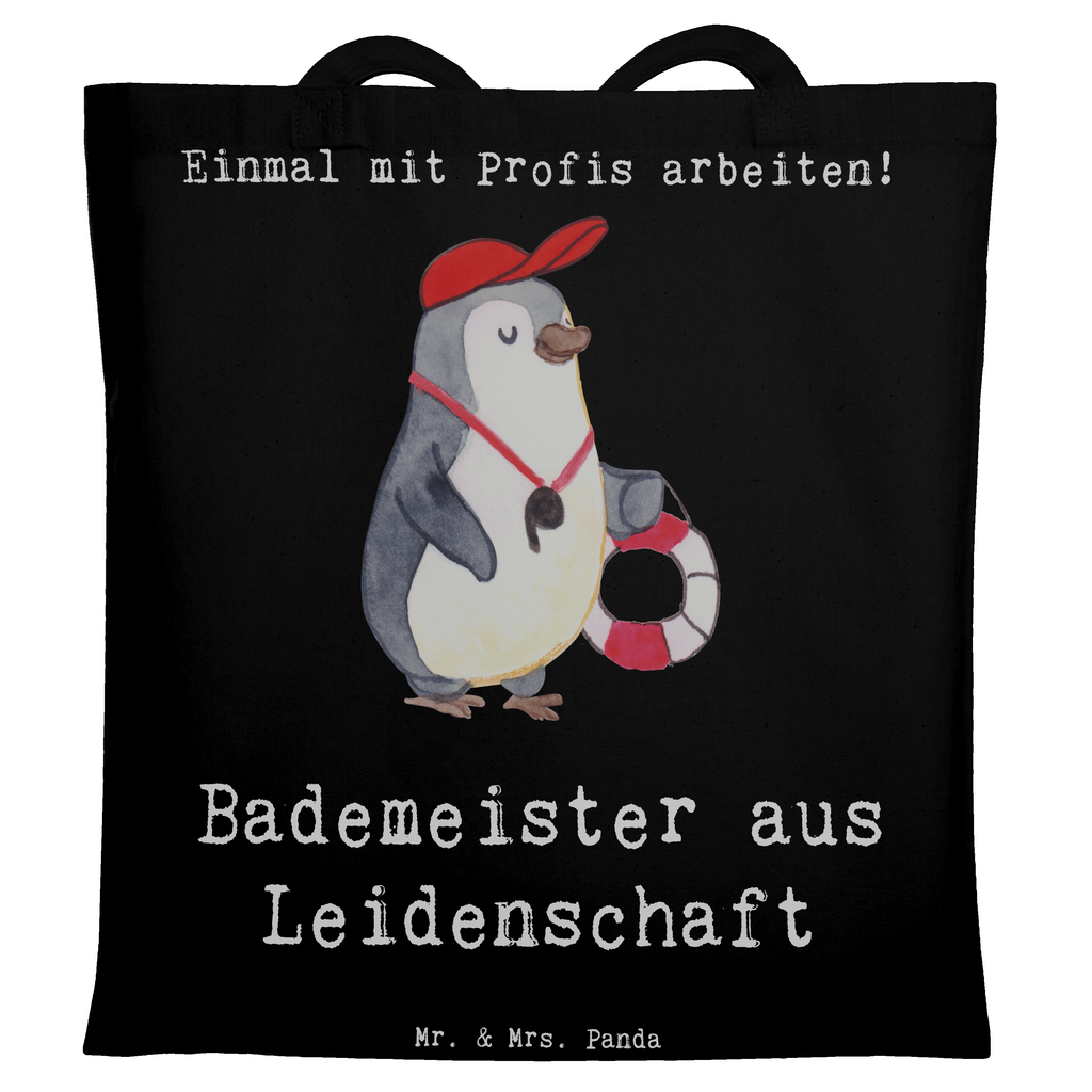 Tragetasche Bademeister aus Leidenschaft Beuteltasche, Beutel, Einkaufstasche, Jutebeutel, Stoffbeutel, Tasche, Shopper, Umhängetasche, Strandtasche, Schultertasche, Stofftasche, Tragetasche, Badetasche, Jutetasche, Einkaufstüte, Laptoptasche, Beruf, Ausbildung, Jubiläum, Abschied, Rente, Kollege, Kollegin, Geschenk, Schenken, Arbeitskollege, Mitarbeiter, Firma, Danke, Dankeschön, Bademeister, Rettungsschwimmer, Schwimmmeister, Schwimmbad, Freibad, Badeanstalt, Schwimmverein, Schwimmschule