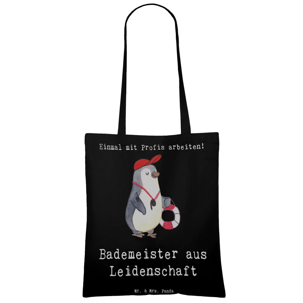 Tragetasche Bademeister aus Leidenschaft Beuteltasche, Beutel, Einkaufstasche, Jutebeutel, Stoffbeutel, Tasche, Shopper, Umhängetasche, Strandtasche, Schultertasche, Stofftasche, Tragetasche, Badetasche, Jutetasche, Einkaufstüte, Laptoptasche, Beruf, Ausbildung, Jubiläum, Abschied, Rente, Kollege, Kollegin, Geschenk, Schenken, Arbeitskollege, Mitarbeiter, Firma, Danke, Dankeschön, Bademeister, Rettungsschwimmer, Schwimmmeister, Schwimmbad, Freibad, Badeanstalt, Schwimmverein, Schwimmschule