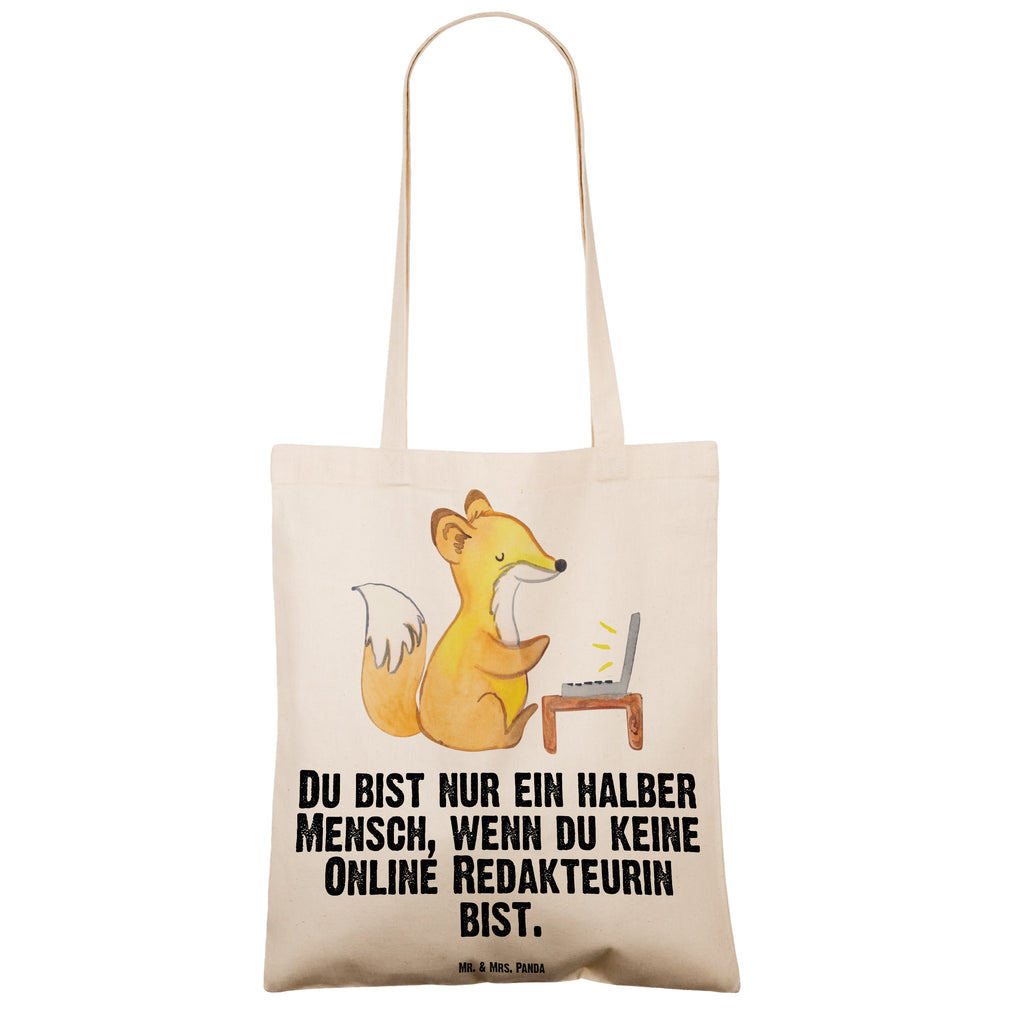 Tragetasche Online Redakteurin mit Herz Beuteltasche, Beutel, Einkaufstasche, Jutebeutel, Stoffbeutel, Tasche, Shopper, Umhängetasche, Strandtasche, Schultertasche, Stofftasche, Tragetasche, Badetasche, Jutetasche, Einkaufstüte, Laptoptasche, Beruf, Ausbildung, Jubiläum, Abschied, Rente, Kollege, Kollegin, Geschenk, Schenken, Arbeitskollege, Mitarbeiter, Firma, Danke, Dankeschön