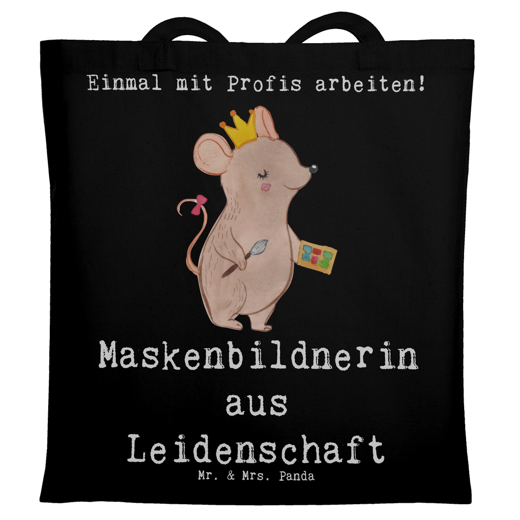 Tragetasche Maskenbildnerin aus Leidenschaft Beuteltasche, Beutel, Einkaufstasche, Jutebeutel, Stoffbeutel, Tasche, Shopper, Umhängetasche, Strandtasche, Schultertasche, Stofftasche, Tragetasche, Badetasche, Jutetasche, Einkaufstüte, Laptoptasche, Beruf, Ausbildung, Jubiläum, Abschied, Rente, Kollege, Kollegin, Geschenk, Schenken, Arbeitskollege, Mitarbeiter, Firma, Danke, Dankeschön, Kosmetikerin, Make Up Artist, Maskenbildnerin, Visagistin, Beauty Salon, Kosmetikstudio, Eröffnung