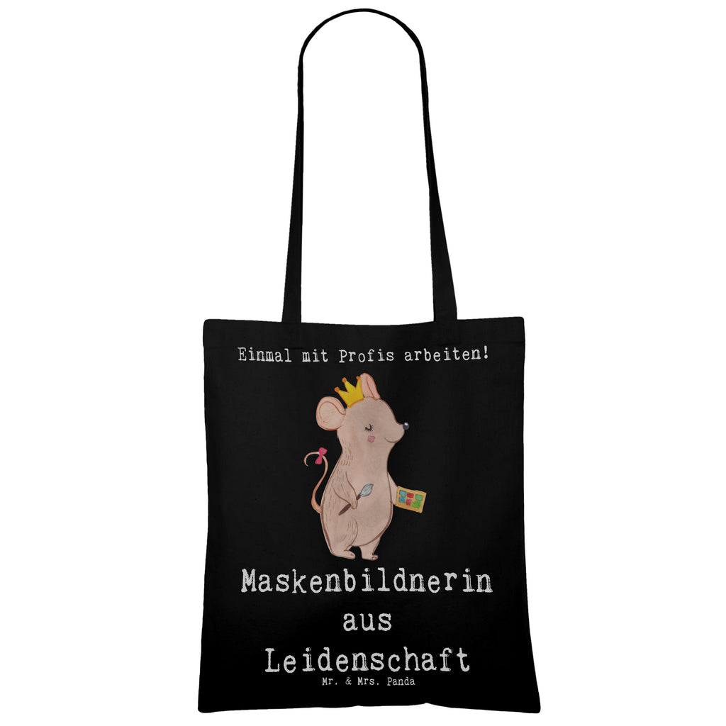 Tragetasche Maskenbildnerin aus Leidenschaft Beuteltasche, Beutel, Einkaufstasche, Jutebeutel, Stoffbeutel, Tasche, Shopper, Umhängetasche, Strandtasche, Schultertasche, Stofftasche, Tragetasche, Badetasche, Jutetasche, Einkaufstüte, Laptoptasche, Beruf, Ausbildung, Jubiläum, Abschied, Rente, Kollege, Kollegin, Geschenk, Schenken, Arbeitskollege, Mitarbeiter, Firma, Danke, Dankeschön, Kosmetikerin, Make Up Artist, Maskenbildnerin, Visagistin, Beauty Salon, Kosmetikstudio, Eröffnung