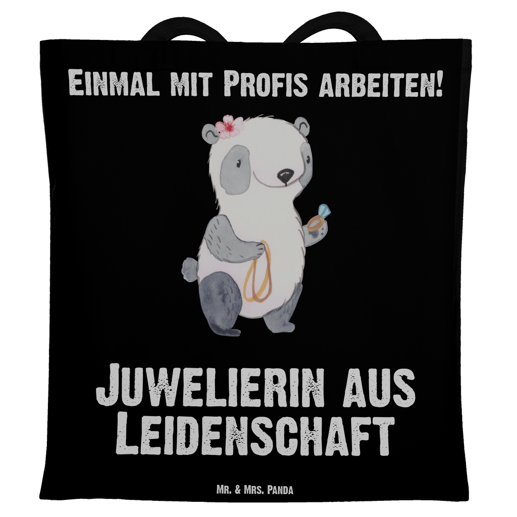 Tragetasche Juwelierin aus Leidenschaft Beuteltasche, Beutel, Einkaufstasche, Jutebeutel, Stoffbeutel, Tasche, Shopper, Umhängetasche, Strandtasche, Schultertasche, Stofftasche, Tragetasche, Badetasche, Jutetasche, Einkaufstüte, Laptoptasche, Beruf, Ausbildung, Jubiläum, Abschied, Rente, Kollege, Kollegin, Geschenk, Schenken, Arbeitskollege, Mitarbeiter, Firma, Danke, Dankeschön, Juwelierin, Goldschmiedin, Schmuckwarenhändlerin, Schmuckgeschäft, Eröffnung