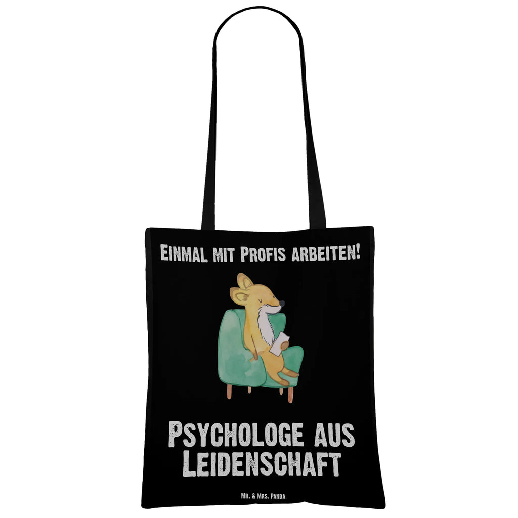 Tragetasche Psychologe aus Leidenschaft Beuteltasche, Beutel, Einkaufstasche, Jutebeutel, Stoffbeutel, Tasche, Shopper, Umhängetasche, Strandtasche, Schultertasche, Stofftasche, Tragetasche, Badetasche, Jutetasche, Einkaufstüte, Laptoptasche, Beruf, Ausbildung, Jubiläum, Abschied, Rente, Kollege, Kollegin, Geschenk, Schenken, Arbeitskollege, Mitarbeiter, Firma, Danke, Dankeschön, Psychologe, Therapeut, Studium