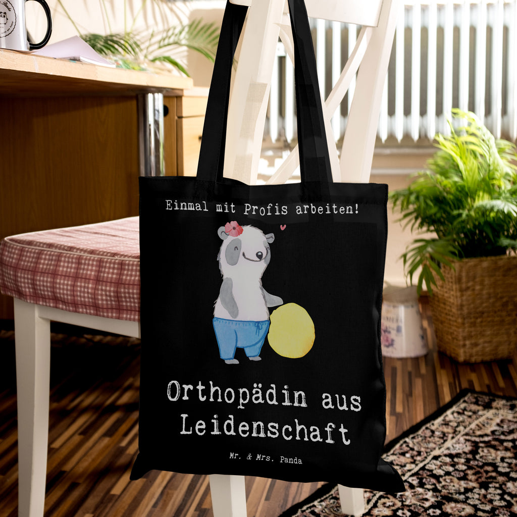 Tragetasche Orthopädin aus Leidenschaft Beuteltasche, Beutel, Einkaufstasche, Jutebeutel, Stoffbeutel, Tasche, Shopper, Umhängetasche, Strandtasche, Schultertasche, Stofftasche, Tragetasche, Badetasche, Jutetasche, Einkaufstüte, Laptoptasche, Beruf, Ausbildung, Jubiläum, Abschied, Rente, Kollege, Kollegin, Geschenk, Schenken, Arbeitskollege, Mitarbeiter, Firma, Danke, Dankeschön, Orthopädin, Fachärztin, Orthopädie, Praxis, Eröffnung