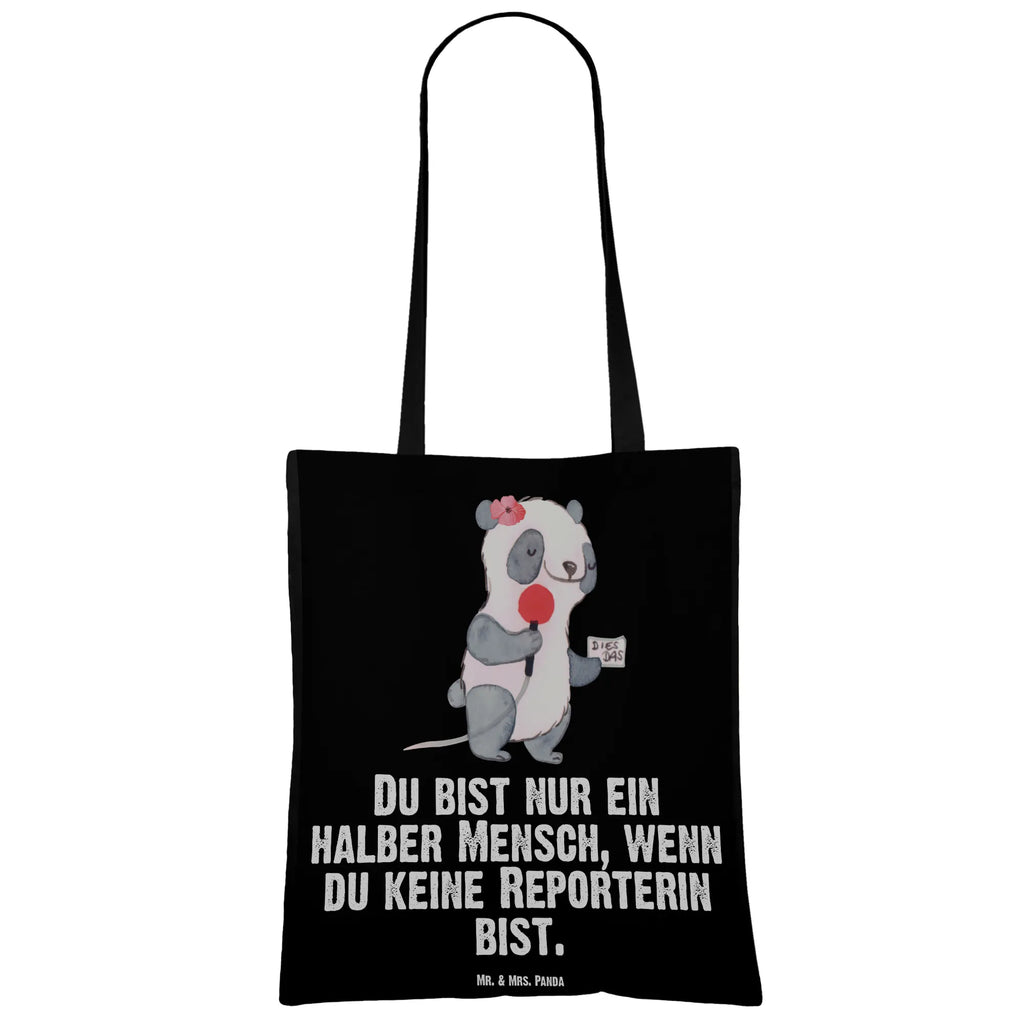 Tragetasche Reporterin mit Herz Beuteltasche, Beutel, Einkaufstasche, Jutebeutel, Stoffbeutel, Tasche, Shopper, Umhängetasche, Strandtasche, Schultertasche, Stofftasche, Tragetasche, Badetasche, Jutetasche, Einkaufstüte, Laptoptasche, Beruf, Ausbildung, Jubiläum, Abschied, Rente, Kollege, Kollegin, Geschenk, Schenken, Arbeitskollege, Mitarbeiter, Firma, Danke, Dankeschön