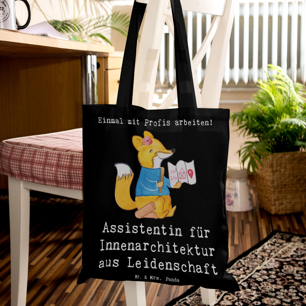 Tragetasche Assistentin für Innenarchitektur aus Leidenschaft Beuteltasche, Beutel, Einkaufstasche, Jutebeutel, Stoffbeutel, Tasche, Shopper, Umhängetasche, Strandtasche, Schultertasche, Stofftasche, Tragetasche, Badetasche, Jutetasche, Einkaufstüte, Laptoptasche, Beruf, Ausbildung, Jubiläum, Abschied, Rente, Kollege, Kollegin, Geschenk, Schenken, Arbeitskollege, Mitarbeiter, Firma, Danke, Dankeschön