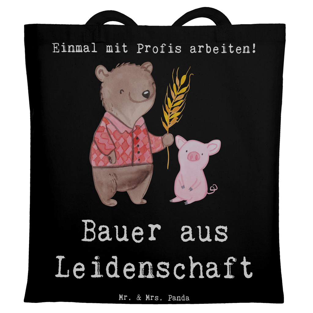 Tragetasche Bauer aus Leidenschaft Beuteltasche, Beutel, Einkaufstasche, Jutebeutel, Stoffbeutel, Tasche, Shopper, Umhängetasche, Strandtasche, Schultertasche, Stofftasche, Tragetasche, Badetasche, Jutetasche, Einkaufstüte, Laptoptasche, Beruf, Ausbildung, Jubiläum, Abschied, Rente, Kollege, Kollegin, Geschenk, Schenken, Arbeitskollege, Mitarbeiter, Firma, Danke, Dankeschön, Landwirt; Bauer, Tierwirt, Agronom, Farmer, Bauernhof