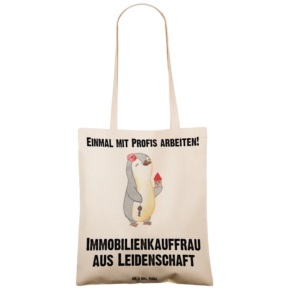 Tragetasche Immobilienkauffrau aus Leidenschaft Beuteltasche, Beutel, Einkaufstasche, Jutebeutel, Stoffbeutel, Tasche, Shopper, Umhängetasche, Strandtasche, Schultertasche, Stofftasche, Tragetasche, Badetasche, Jutetasche, Einkaufstüte, Laptoptasche, Beruf, Ausbildung, Jubiläum, Abschied, Rente, Kollege, Kollegin, Geschenk, Schenken, Arbeitskollege, Mitarbeiter, Firma, Danke, Dankeschön, Immobilienmaklerin, Immobilienhändlerin, Immobilienkauffrau, Immobilienbüro