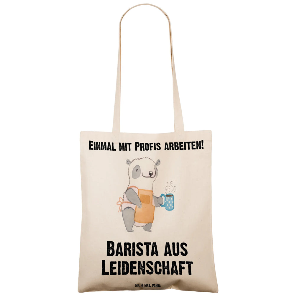 Tragetasche Barista aus Leidenschaft Beuteltasche, Beutel, Einkaufstasche, Jutebeutel, Stoffbeutel, Tasche, Shopper, Umhängetasche, Strandtasche, Schultertasche, Stofftasche, Tragetasche, Badetasche, Jutetasche, Einkaufstüte, Laptoptasche, Beruf, Ausbildung, Jubiläum, Abschied, Rente, Kollege, Kollegin, Geschenk, Schenken, Arbeitskollege, Mitarbeiter, Firma, Danke, Dankeschön, Barista, Eröffnung Cafe, Kaffee