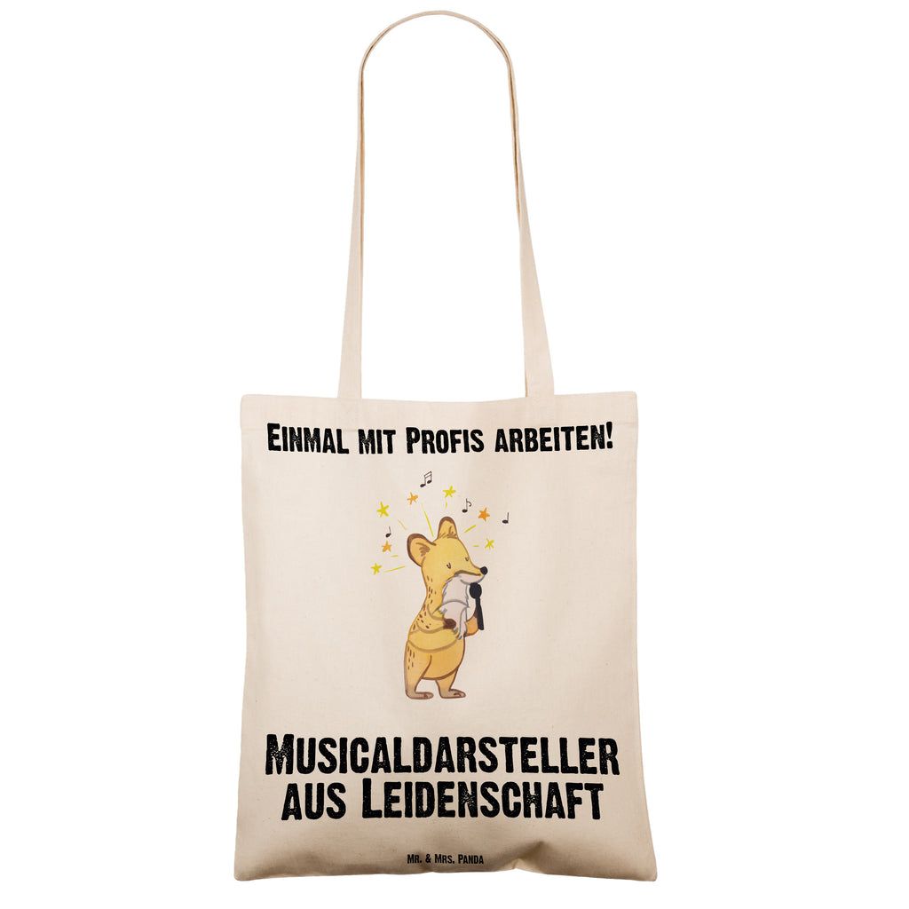 Tragetasche Musicaldarsteller aus Leidenschaft Beuteltasche, Beutel, Einkaufstasche, Jutebeutel, Stoffbeutel, Tasche, Shopper, Umhängetasche, Strandtasche, Schultertasche, Stofftasche, Tragetasche, Badetasche, Jutetasche, Einkaufstüte, Laptoptasche, Beruf, Ausbildung, Jubiläum, Abschied, Rente, Kollege, Kollegin, Geschenk, Schenken, Arbeitskollege, Mitarbeiter, Firma, Danke, Dankeschön