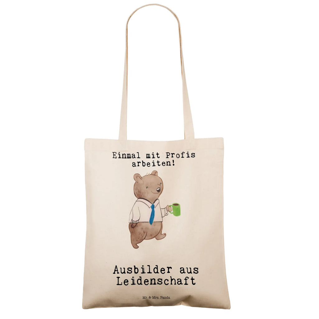 Tragetasche Ausbilder aus Leidenschaft Beuteltasche, Beutel, Einkaufstasche, Jutebeutel, Stoffbeutel, Tasche, Shopper, Umhängetasche, Strandtasche, Schultertasche, Stofftasche, Tragetasche, Badetasche, Jutetasche, Einkaufstüte, Laptoptasche, Beruf, Ausbildung, Jubiläum, Abschied, Rente, Kollege, Kollegin, Geschenk, Schenken, Arbeitskollege, Mitarbeiter, Firma, Danke, Dankeschön, Ausbilder, Tutor, Ausbilderprüfung