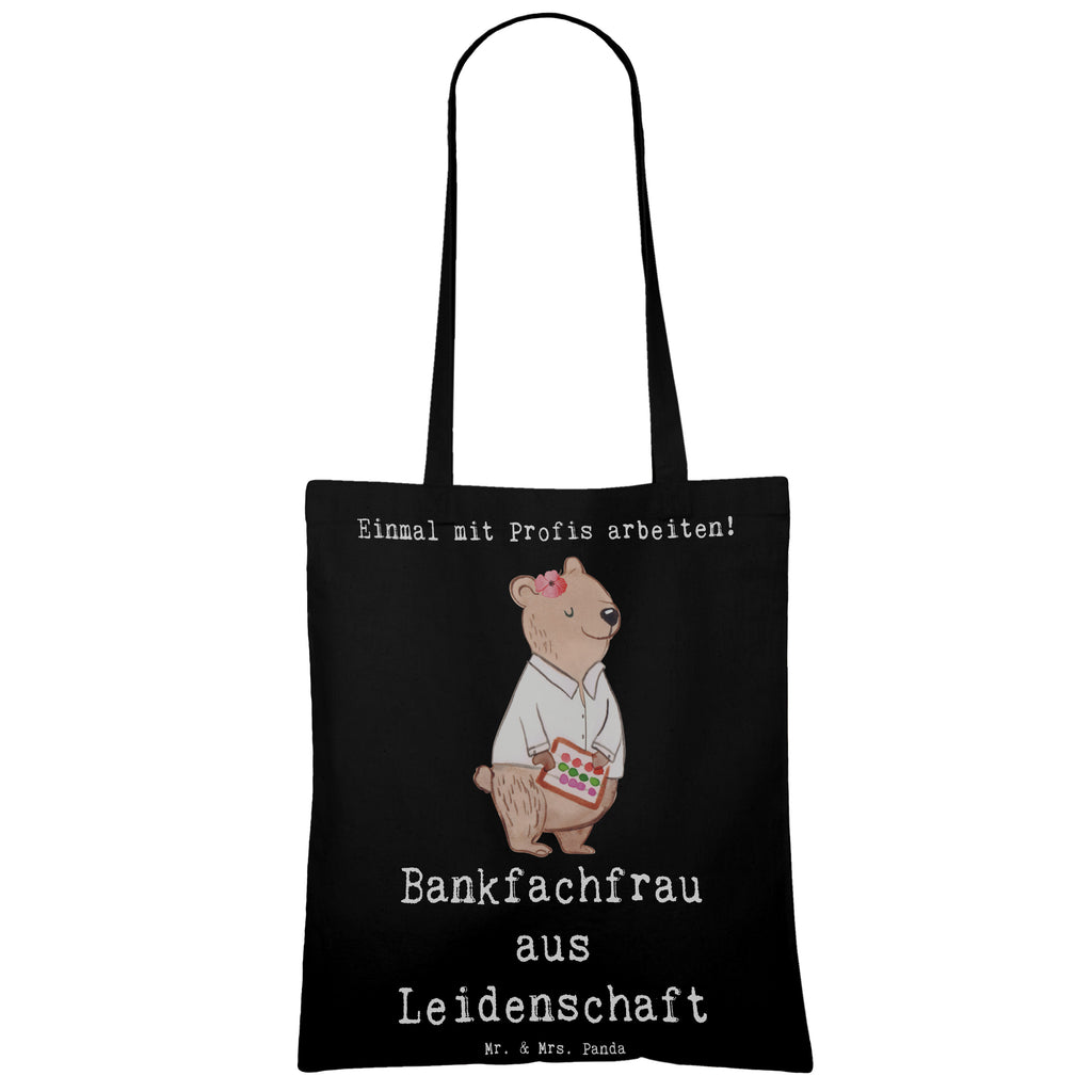 Tragetasche Bankfachfrau aus Leidenschaft Beuteltasche, Beutel, Einkaufstasche, Jutebeutel, Stoffbeutel, Tasche, Shopper, Umhängetasche, Strandtasche, Schultertasche, Stofftasche, Tragetasche, Badetasche, Jutetasche, Einkaufstüte, Laptoptasche, Beruf, Ausbildung, Jubiläum, Abschied, Rente, Kollege, Kollegin, Geschenk, Schenken, Arbeitskollege, Mitarbeiter, Firma, Danke, Dankeschön, Bankfachfrau, Bankangestellte, Bänkerin, Bankberaterin