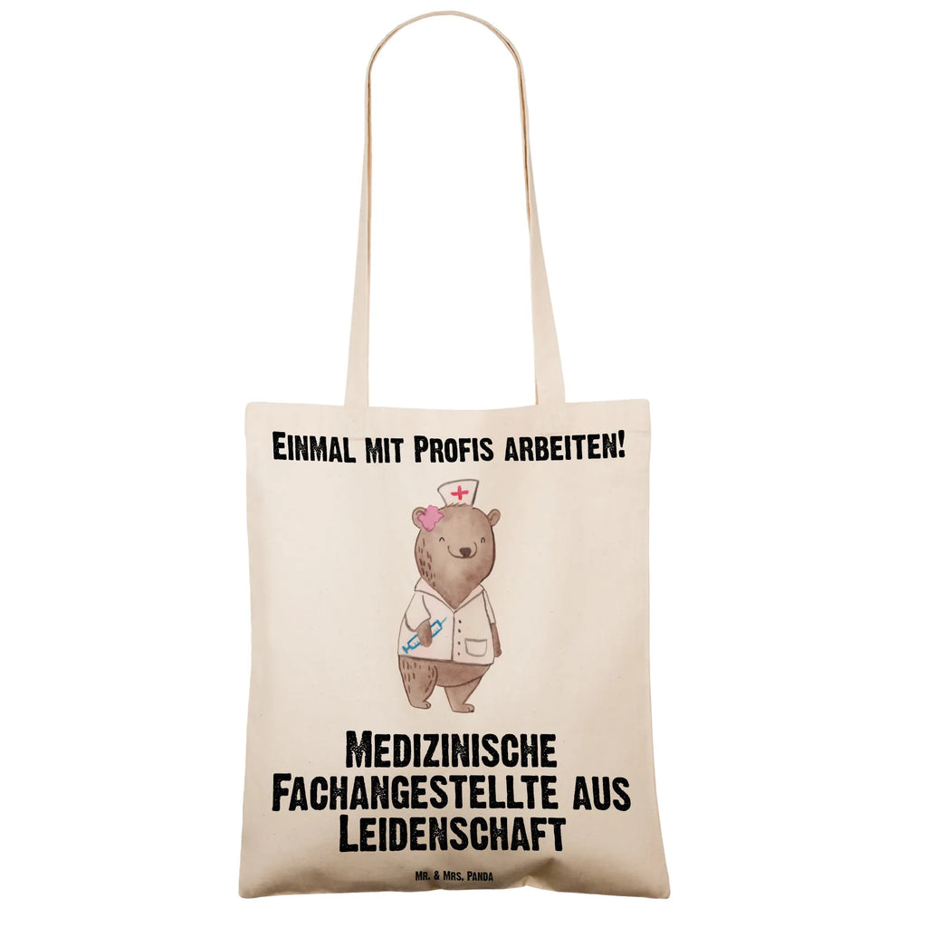 Tragetasche Medizinische Fachangestellte aus Leidenschaft Beuteltasche, Beutel, Einkaufstasche, Jutebeutel, Stoffbeutel, Tasche, Shopper, Umhängetasche, Strandtasche, Schultertasche, Stofftasche, Tragetasche, Badetasche, Jutetasche, Einkaufstüte, Laptoptasche, Beruf, Ausbildung, Jubiläum, Abschied, Rente, Kollege, Kollegin, Geschenk, Schenken, Arbeitskollege, Mitarbeiter, Firma, Danke, Dankeschön, Arzthelferin, Medizinische Fachangestellte, Sprechstundenhilfe