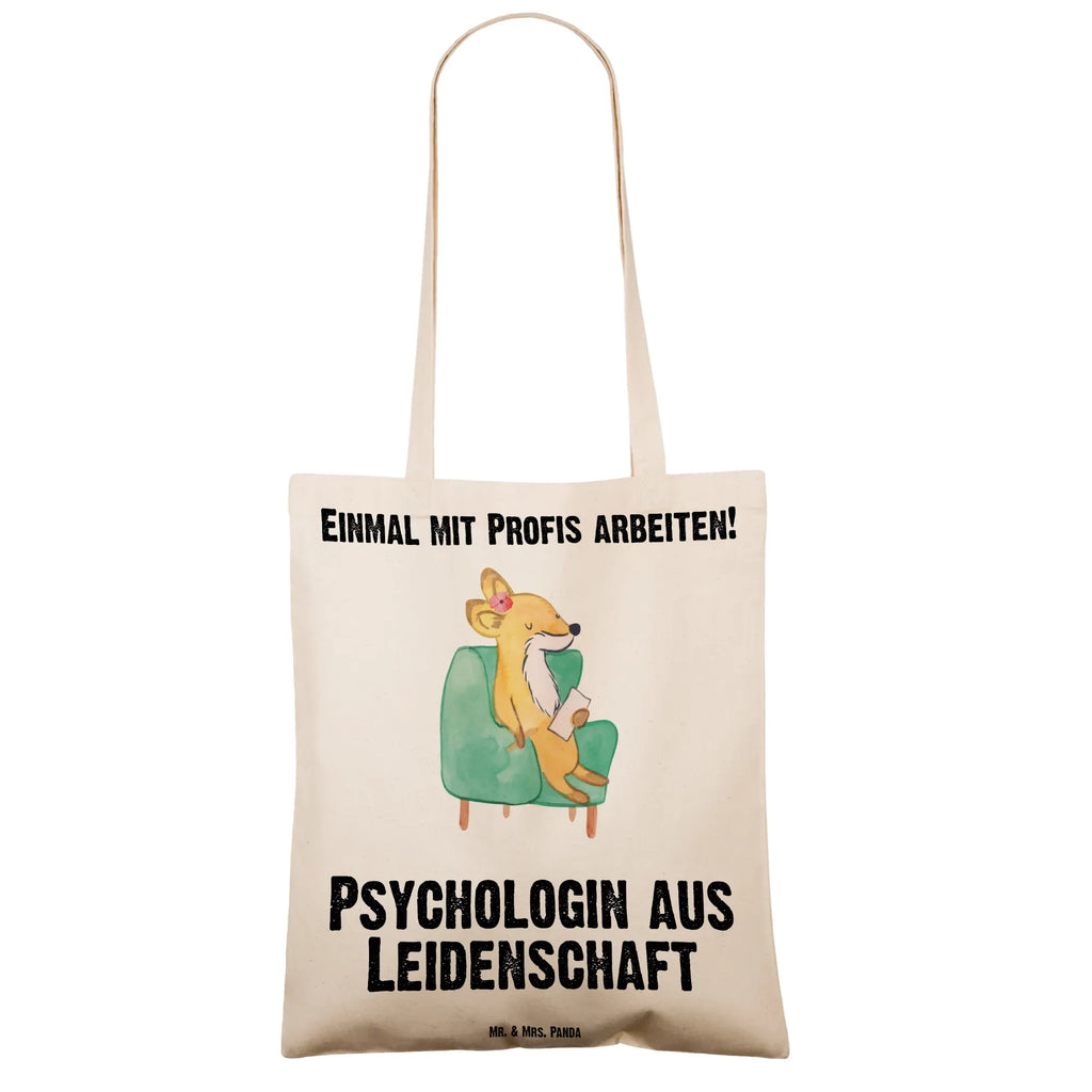 Tragetasche Psychologin aus Leidenschaft Beuteltasche, Beutel, Einkaufstasche, Jutebeutel, Stoffbeutel, Tasche, Shopper, Umhängetasche, Strandtasche, Schultertasche, Stofftasche, Tragetasche, Badetasche, Jutetasche, Einkaufstüte, Laptoptasche, Beruf, Ausbildung, Jubiläum, Abschied, Rente, Kollege, Kollegin, Geschenk, Schenken, Arbeitskollege, Mitarbeiter, Firma, Danke, Dankeschön