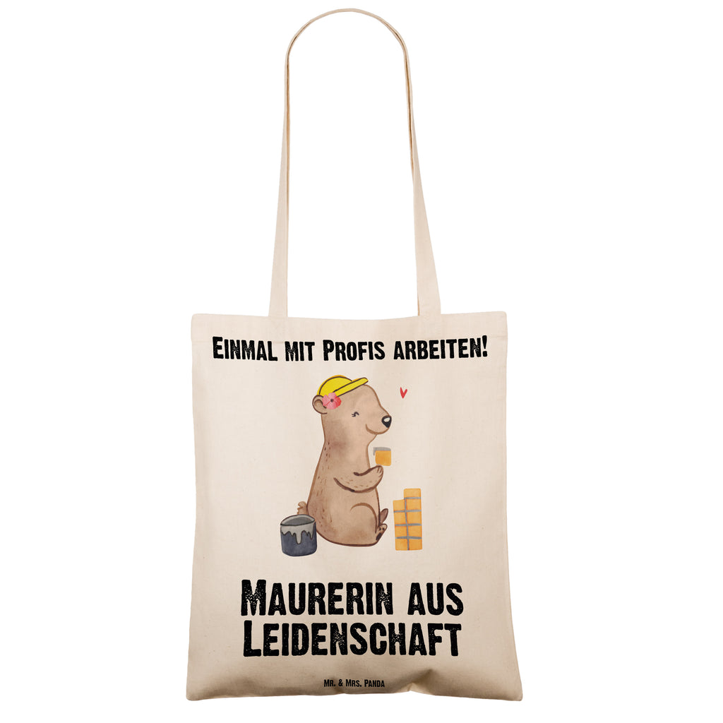 Tragetasche Maurerin aus Leidenschaft Beuteltasche, Beutel, Einkaufstasche, Jutebeutel, Stoffbeutel, Tasche, Shopper, Umhängetasche, Strandtasche, Schultertasche, Stofftasche, Tragetasche, Badetasche, Jutetasche, Einkaufstüte, Laptoptasche, Beruf, Ausbildung, Jubiläum, Abschied, Rente, Kollege, Kollegin, Geschenk, Schenken, Arbeitskollege, Mitarbeiter, Firma, Danke, Dankeschön, Maurerin, Maurermeisterin, Gesellenprüfung, Handwerkerin, Maurerbetrieb