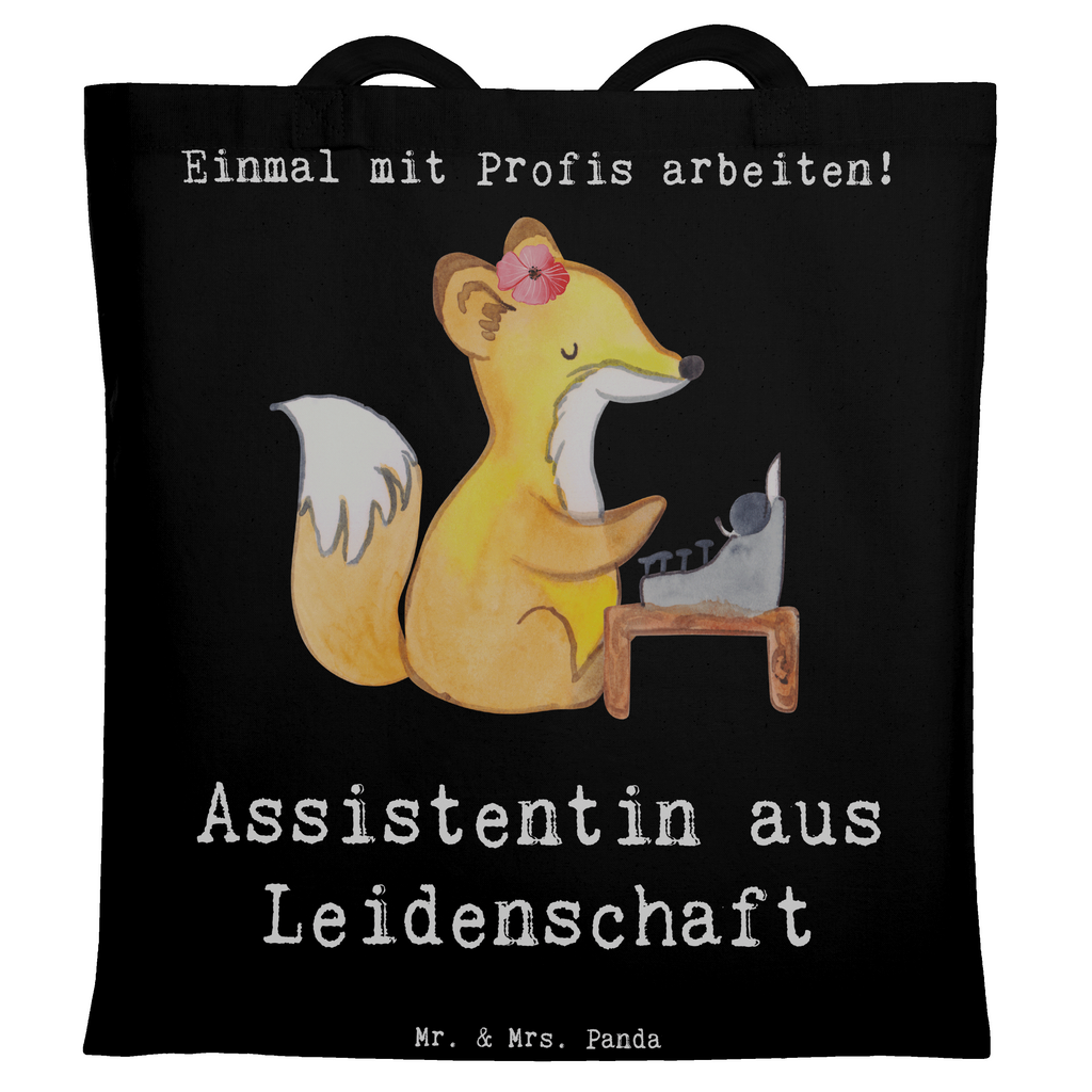 Tragetasche Assistentin aus Leidenschaft Beuteltasche, Beutel, Einkaufstasche, Jutebeutel, Stoffbeutel, Tasche, Shopper, Umhängetasche, Strandtasche, Schultertasche, Stofftasche, Tragetasche, Badetasche, Jutetasche, Einkaufstüte, Laptoptasche, Beruf, Ausbildung, Jubiläum, Abschied, Rente, Kollege, Kollegin, Geschenk, Schenken, Arbeitskollege, Mitarbeiter, Firma, Danke, Dankeschön