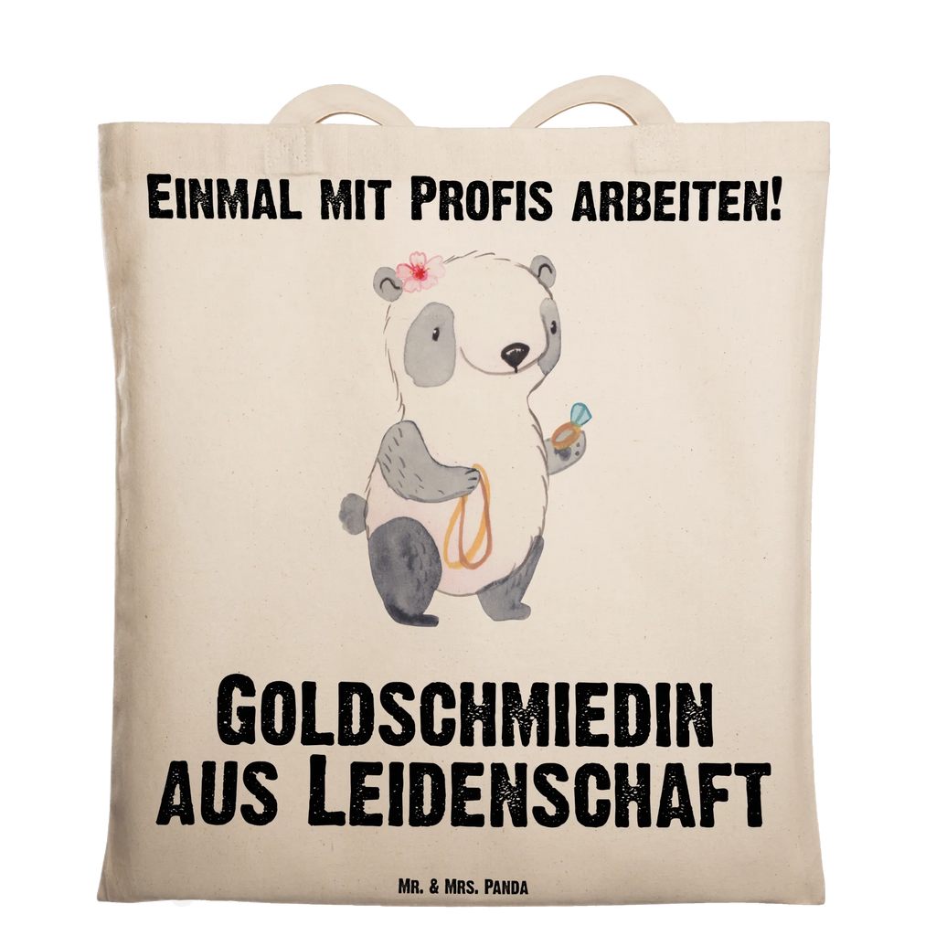 Tragetasche Goldschmiedin aus Leidenschaft Beuteltasche, Beutel, Einkaufstasche, Jutebeutel, Stoffbeutel, Tasche, Shopper, Umhängetasche, Strandtasche, Schultertasche, Stofftasche, Tragetasche, Badetasche, Jutetasche, Einkaufstüte, Laptoptasche, Beruf, Ausbildung, Jubiläum, Abschied, Rente, Kollege, Kollegin, Geschenk, Schenken, Arbeitskollege, Mitarbeiter, Firma, Danke, Dankeschön, Juwelierin, Goldschmiedin, Schmiedin, Schmuckwarenhändlerin, Schmuckgeschäft, Eröffnung