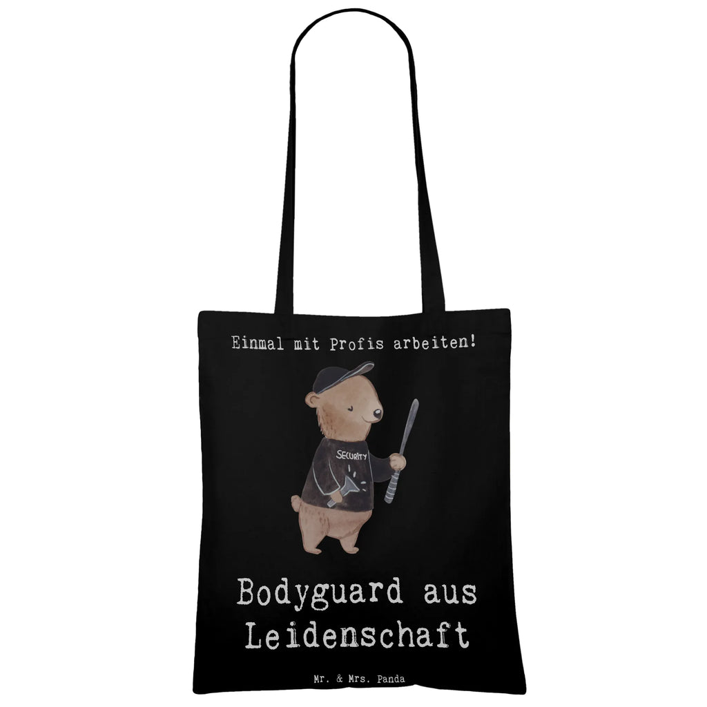 Tragetasche Bodyguard aus Leidenschaft Beuteltasche, Beutel, Einkaufstasche, Jutebeutel, Stoffbeutel, Tasche, Shopper, Umhängetasche, Strandtasche, Schultertasche, Stofftasche, Tragetasche, Badetasche, Jutetasche, Einkaufstüte, Laptoptasche, Beruf, Ausbildung, Jubiläum, Abschied, Rente, Kollege, Kollegin, Geschenk, Schenken, Arbeitskollege, Mitarbeiter, Firma, Danke, Dankeschön, Bodyguard, Personenschützer