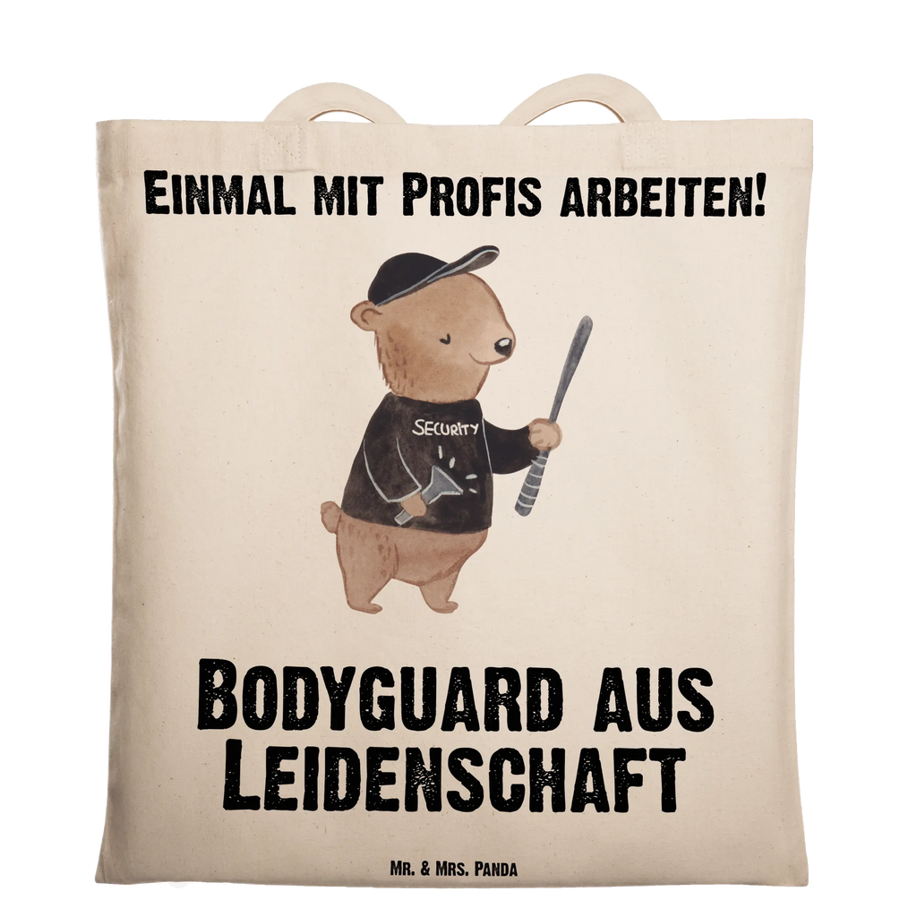 Tragetasche Bodyguard aus Leidenschaft Beuteltasche, Beutel, Einkaufstasche, Jutebeutel, Stoffbeutel, Tasche, Shopper, Umhängetasche, Strandtasche, Schultertasche, Stofftasche, Tragetasche, Badetasche, Jutetasche, Einkaufstüte, Laptoptasche, Beruf, Ausbildung, Jubiläum, Abschied, Rente, Kollege, Kollegin, Geschenk, Schenken, Arbeitskollege, Mitarbeiter, Firma, Danke, Dankeschön, Bodyguard, Personenschützer