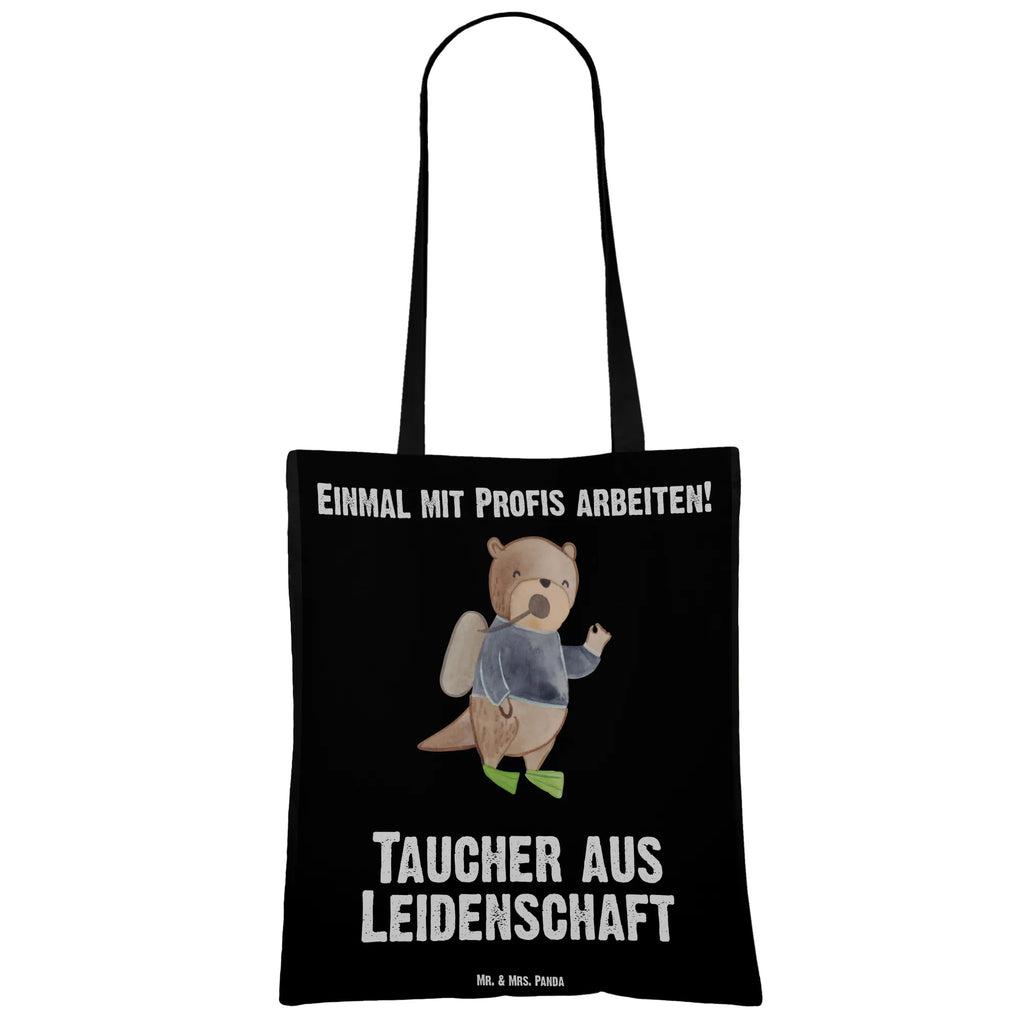 Tragetasche Taucher aus Leidenschaft Beuteltasche, Beutel, Einkaufstasche, Jutebeutel, Stoffbeutel, Tasche, Shopper, Umhängetasche, Strandtasche, Schultertasche, Stofftasche, Tragetasche, Badetasche, Jutetasche, Einkaufstüte, Laptoptasche, Beruf, Ausbildung, Jubiläum, Abschied, Rente, Kollege, Kollegin, Geschenk, Schenken, Arbeitskollege, Mitarbeiter, Firma, Danke, Dankeschön