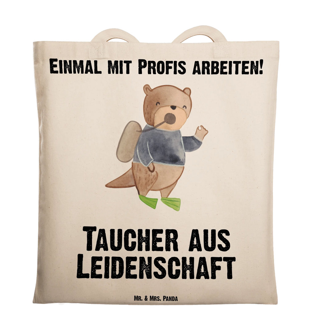 Tragetasche Taucher aus Leidenschaft Beuteltasche, Beutel, Einkaufstasche, Jutebeutel, Stoffbeutel, Tasche, Shopper, Umhängetasche, Strandtasche, Schultertasche, Stofftasche, Tragetasche, Badetasche, Jutetasche, Einkaufstüte, Laptoptasche, Beruf, Ausbildung, Jubiläum, Abschied, Rente, Kollege, Kollegin, Geschenk, Schenken, Arbeitskollege, Mitarbeiter, Firma, Danke, Dankeschön